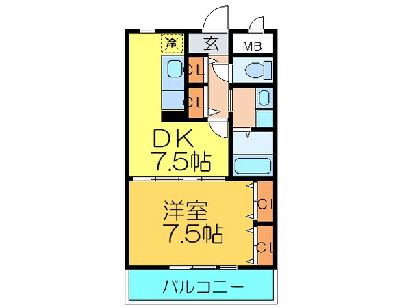 ア－ジュ・ヴェ－ルの物件間取画像